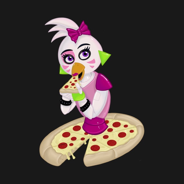 Chica loves Pizza! by Pastelpandabum