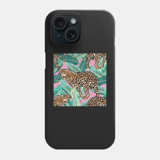 Cheetah Tropical Print Phone Case