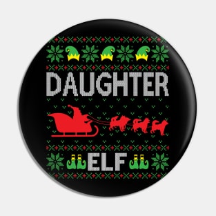 The Daughter elf ugly christmas sweater Pin