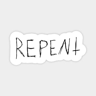 Repent Text Magnet