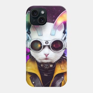 Techno Cat In Cyber Space Phone Case