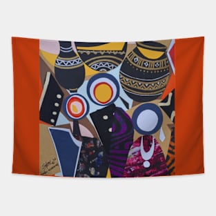 Contemporary African Art, Ethnic Artwork, Tribal print Tapestry