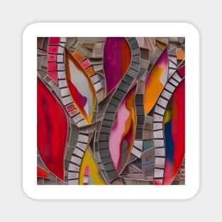 Flowing Abstract Mosaic Magnet