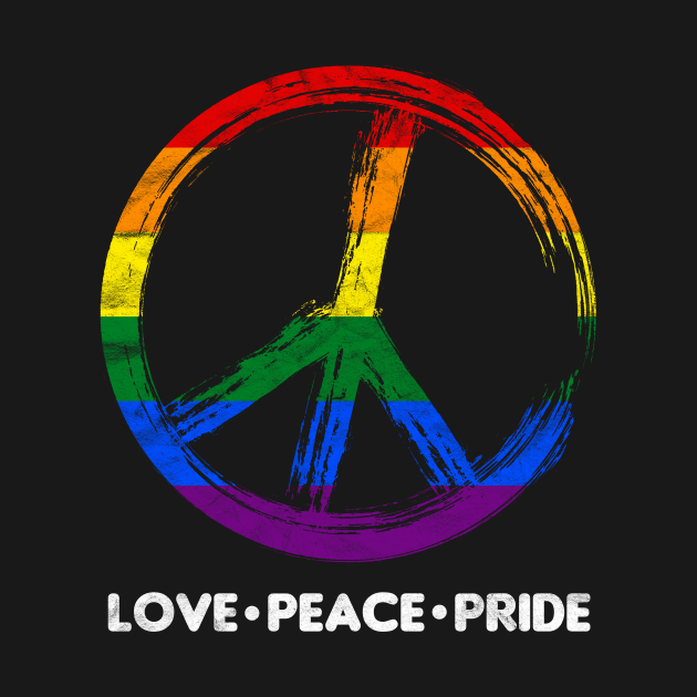 Download LGBT - Love.Peace.Pride - Lgbt Pride - T-Shirt | TeePublic