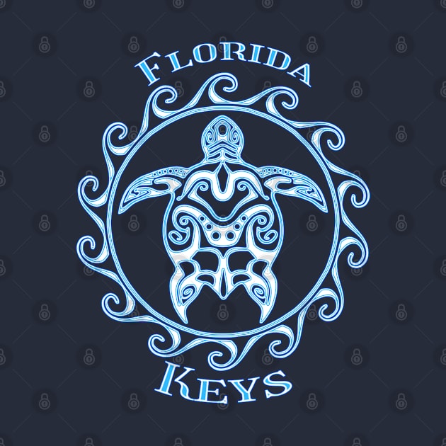 Florida Keys Tribal Sea Turtle Summer Beach by macdonaldcreativestudios