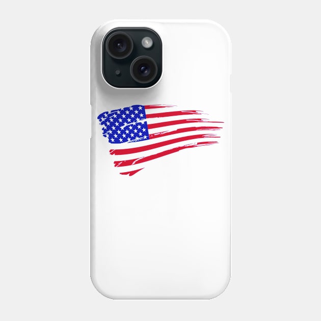 American flag Phone Case by gold package