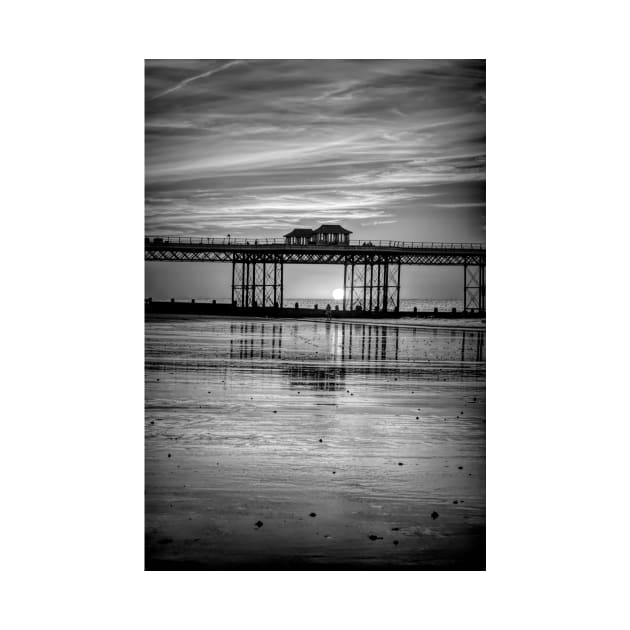 Cromer Sunset Monochrome by avrilharris