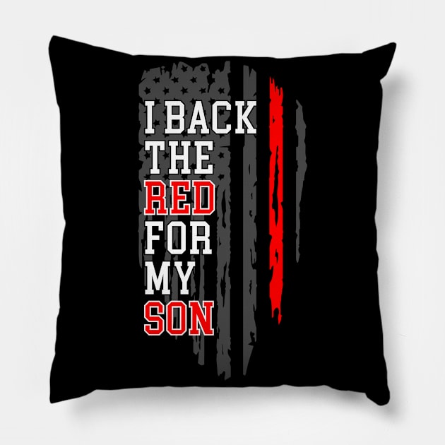 I Back The Red For My Son Pillow by anupasi