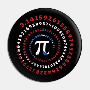 The Original Spiral Pi Math Teacher 3.14 Pi Day Pin