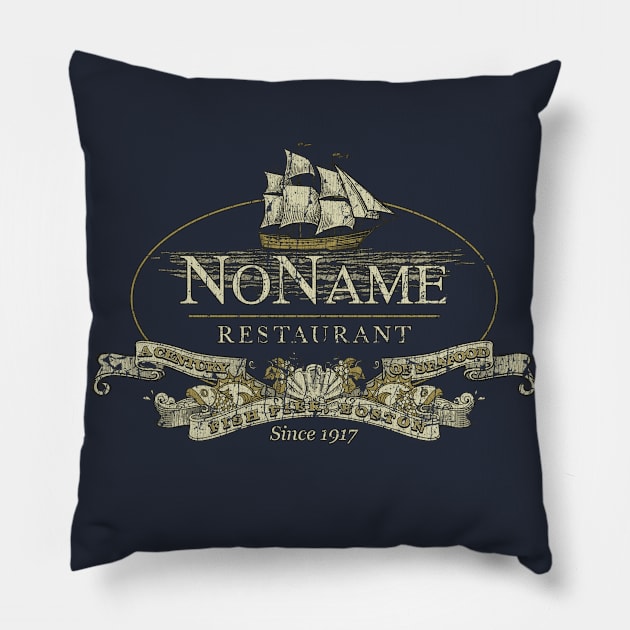 No Name Restaurant Boston Pillow by JCD666