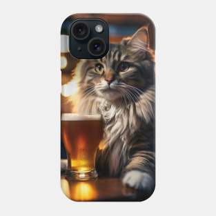 Bright Eyed Beer Cat Phone Case