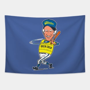 Mr Baseball ))(( Barrel Uecker Baseball Fan Tapestry