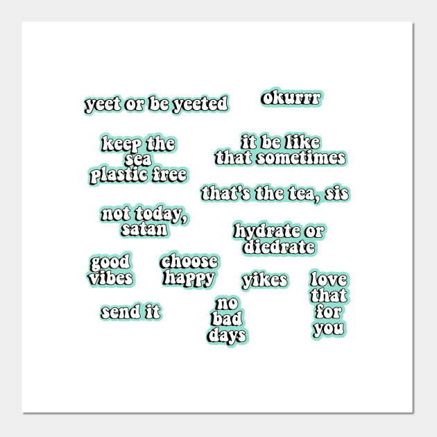 Blue Quotes Pack Vsco Posters And Art Prints Teepublic Uk