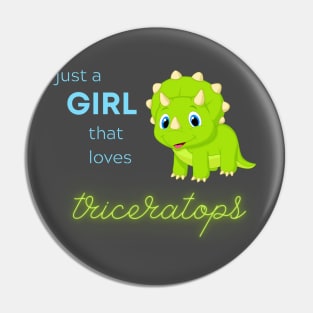 Just a girl that loves triceratops! Pin