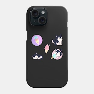 Husky and Icecream Phone Case