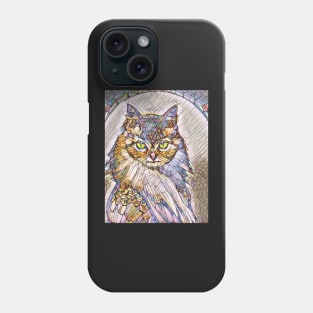 A Cat and An Owl Mosaic Mash-Up Phone Case