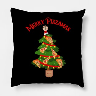 Christmas - Merry Pizzamas, Christmas Pizza. Family matching T-shirt, pjama Pillow