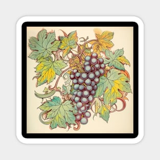 Grape drawing Magnet