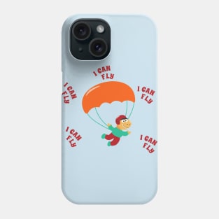 Vector illustration of a cute skydiver. Phone Case