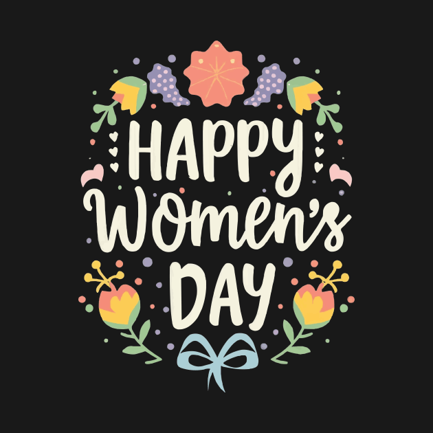 Happy Women's Day, International Women's Day T- shirt. by Naurin's Design