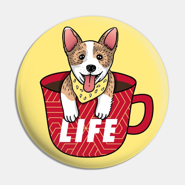 Coffee is Life Pin by Moe Tees