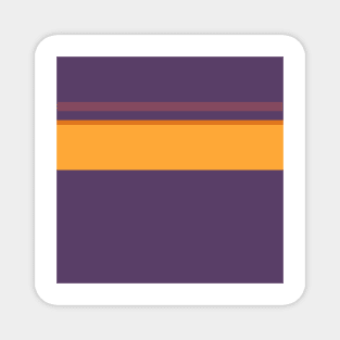 A well-made federation of Old Heliotrope, Dark Mauve, Dark Salmon, Brownish Orange and Mango stripes. Magnet