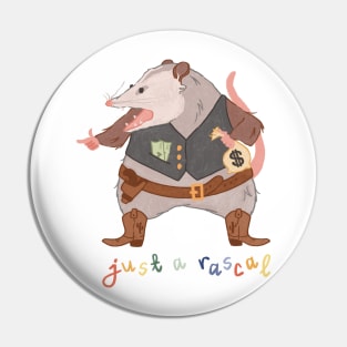 Calamity Osborn the Opossum Outlaw Pin