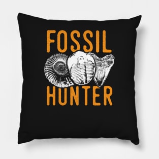 Fossil hunter tshirt - great for rockhounds & paleontologists Pillow