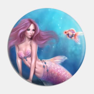 Aurelia Goldfish Mermaid Pin