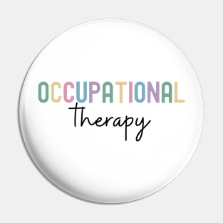 Colorful Occupational Therapy Design Pin