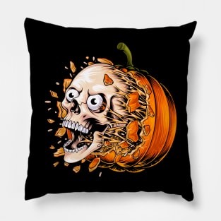 Skeleton pumpkin Pillow