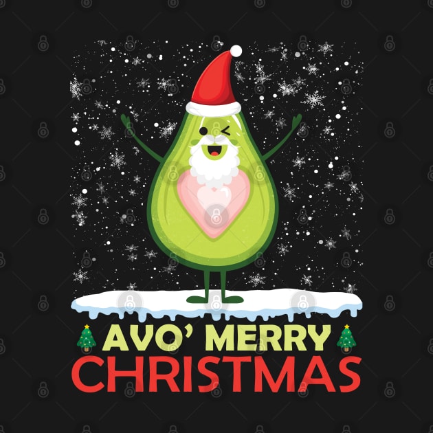 Santa Avocado Avo Merry Christmas Vegan Pajama Avocado Lover by Pizzan