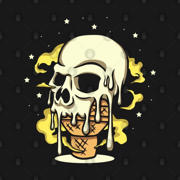 Creamy Skull on a Cone by Eskitus Fashion