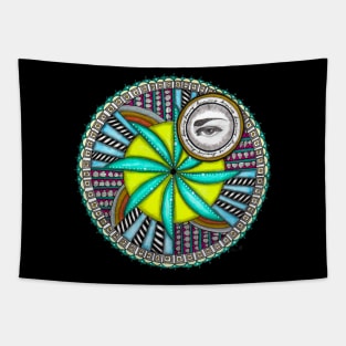 The Eye of Knowing Mandala Tapestry