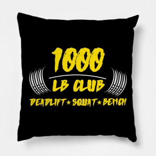 1000 Lbs Club Powerlifter Pillow