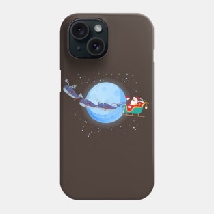 Santa Claus Riding whale Phone Case