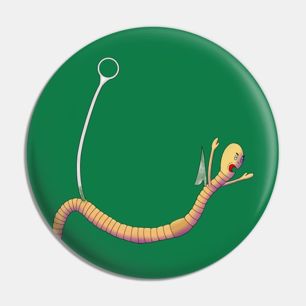 Fishing worm Pin by Gixing