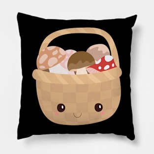 Basket of mushrooms Pillow