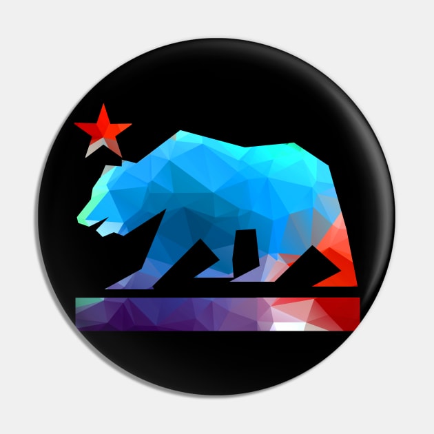California State Bear (fractal colors) Pin by robotface
