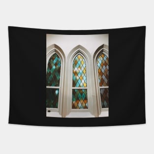 old church stained glass windows Tapestry