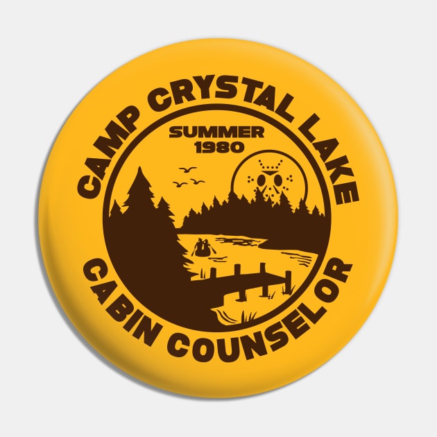Camp Crystal Lake Counselor Pin by Mike Ralph Creative
