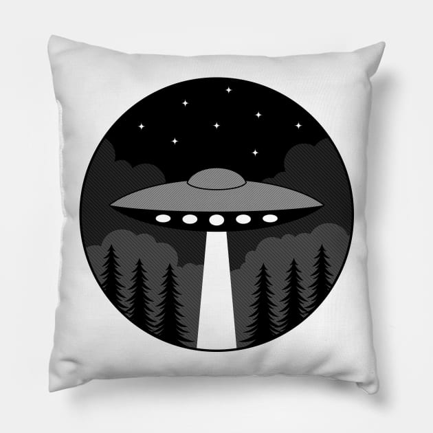 UFO Badge Pillow by JenniferSmith