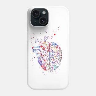 Brain and heart Phone Case