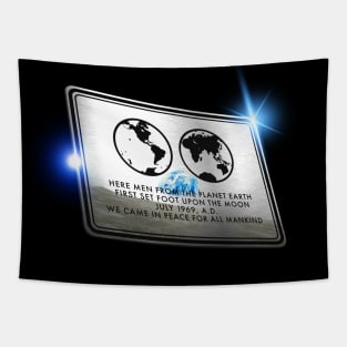 Apollo 11 metal plaque, 3D Tapestry