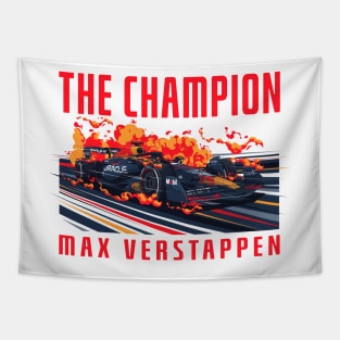 Formula One Max Verstappen car Tapestry