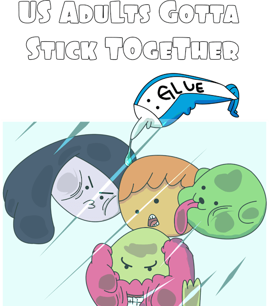 Adults Stick Together Kids T-Shirt by Nusnibo