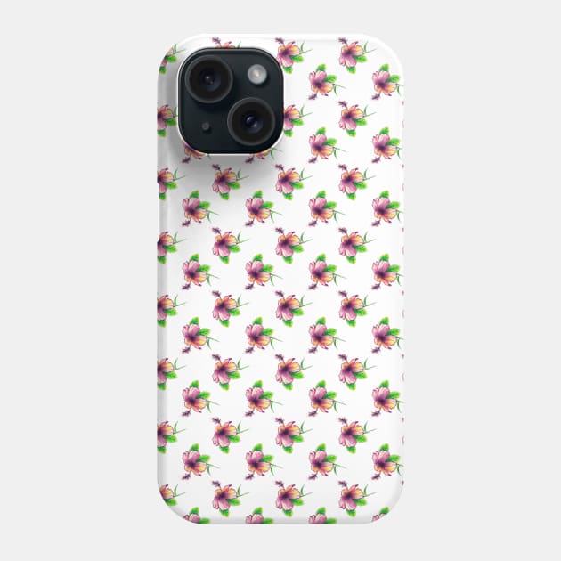 Pink Hibiscus Pattern Phone Case by saradaboru