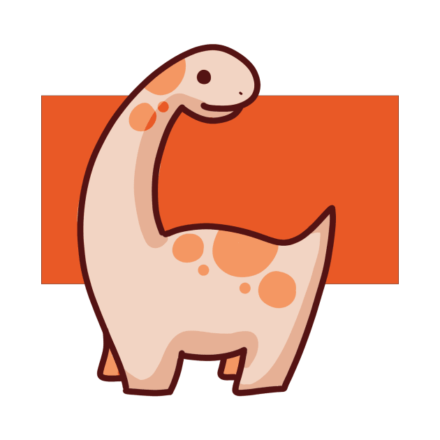 Cute Long Neck Dinosaurus, Brontosaurus, Brachiosaurus by hugadino