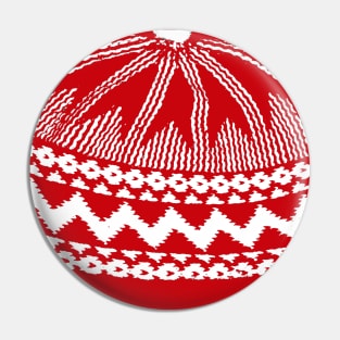 Kufi Haji Muslim Hat Design - Red Pin