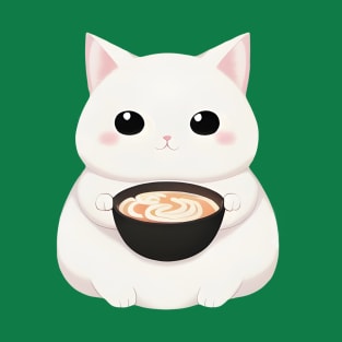 Cute Cat Holding a Cup of Ramen T-Shirt